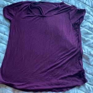 purple shirt